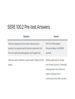 SERE100.2 Pre-test Answers Pdf