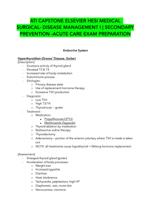 ATI CAPSTONE ELSEVIER HESI MEDICAL SURGICAL- DISEASE MANAGEMENT I | SECONDARY PREVENTION -ACUTE CARE EXAM PREPARATION