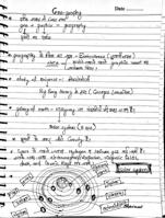 Geography solar system and universe hand written notes