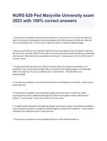 NURS 629 Ped Maryville University exam 2023 with 100% correct answers