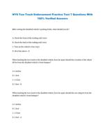 NYS Tow Truck Endorsement Practice Test 7 Questions With 100% Verified Answers