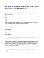 AFOQT Arithmetic Reasoning exam 2023  with 100% correct answers