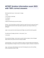 AFOQT Aviation Information exam 2023 with 100% correct answers