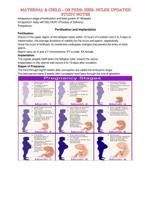 MATERNAL & CHILD - OB PEDS- HESI- NCLEX UPDATED STUDY NOTES