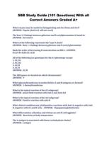 SBB Study Guide (101 Questions) With all Correct Answers Graded A+