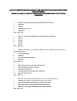 NR 283 / NR283 Pathophysiology Test Bank  (Exam 1, Exam 2, Exam 3, Final Exam)(CHAMBERLAIN COLLEGE OF NURSING)