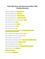 A321 KSV Exam (84 Questions) With 100% Verified Answers