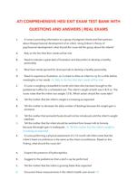 ATI COMPREHENSIVE HESI EXIT EXAM TEST BANK WITH QUESTIONS AND ANSWERS | REAL EXAMS