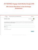 ATI TESTING: Engage Adult Medical Surgical RN- RN Critical Alterations in Gas Exchange Assessment