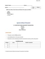 Senior one chemistry test for lower secondary