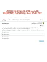 ATI MED SURG RN ACID-BASE BALANCE: RESPIRATORY ALKALOSIS 3.0 CASE STUDY TEST