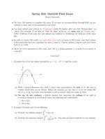 Spring 2021 Math 100 Final Exam Brown University