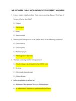 NR 507 WEEK 7 QUIZ WITH HIGHLIGHTED CORRECT ANSWERS