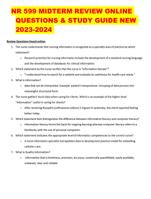 NR 599 MIDTERM REVIEW ONLINE QUESTIONS & STUDY GUIDE NEW 2023-2024