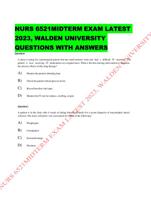 NURS 6521MIDTERM EXAM LATEST 2023, WALDEN UNIVERSITY QUESTIONS WITH ANSWERS