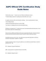 AAPC Official CPC Certification Study Guide Notes