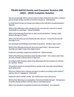 TExES AAFCS Family and Consumer Science 200 (2023 – 2024) Complete Solution