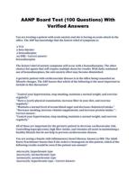 AANP Board Test (100 Questions) With Verified Answers