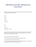 AAPC CPB Practice Exam (2023 – 2024) Questions and Answers Rated A