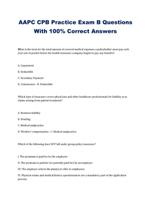 AAPC CPB Practice Exam B Questions With 100% Correct Answers