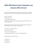 AAPC CPB Practice Exam C Questions and Answers (100% Correct)