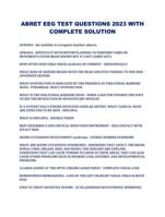 ABRET EEG TEST QUESTIONS 2023 WITH COMPLETE SOLUTION