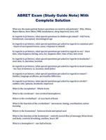 ABRET Exam (Study Guide Note) With Complete Solution