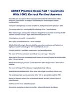 ABRET Practice Exam Part 1 Questions With 100% Correct Verified Answers