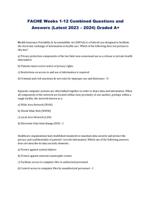 FACHE Weeks 1-12 Combined Questions and Answers (Latest 2023 – 2024) Graded A+