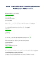 RCFE Test Preparation (California) Questions And Answers 100% Correct