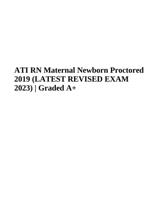 ATI RN Maternal Newborn Proctored 2019 (LATEST REVISED EXAM 2023) | Graded A+