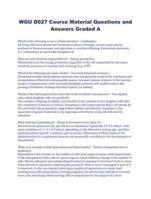 WGU D027 Course Material Questions and Answers Graded A