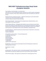 WGU D027 Pathopharmacology Study Guide (Complete Solution)