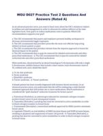 WGU D027 Practice Test 2 Questions And Answers (Rated A)