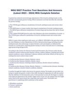 WGU D027 Practice Test Questions And Answers (Latest 2023 – 2024) With Complete Solution