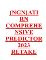 {NGN}ATI RN COMPREHENSIVE PREDICTOR 2023 RETAKE UPDATED ON NOVEMBER 2023