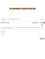 ATI RN MENTAL HEALTH QUIZ ASN WITH VERIFIED QUESTIONS AND ANSWERS