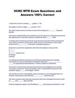 IICRC WTR Exam Questions and Answers 100% Correct