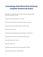 Cosmetology State Board Prep (Anatomy) Complete Solutions By Expert