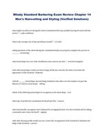 Milady Standard Barbering Exam Review Chapter 14 Men's Haircutting and Styling (Verified Solutions)