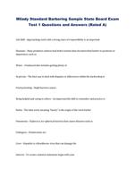 Milady Standard Barbering Sample State Board Exam Test 1 Questions and Answers (Rated A)