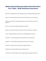 Milady Standard Barbering Sample State Board Exam Test 3 (2023 – 2024) Satisfaction Guaranteed