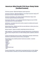 American Allied Health CVA Exam Study Guide (Verified Content)