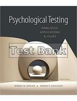 Test Bank Psychological Testing Principles Applications and Issues 8th Edition