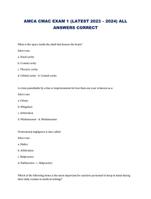 AMCA CMAC EXAM 1 (LATEST 2023 – 2024) ALL ANSWERS CORRECT