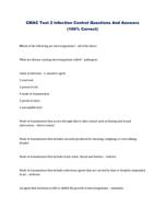 CMAC Test 2 Infection Control Questions And Answers (100% Correct)