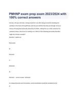 PMHNP exam prep exam 2023/2024 with 100% correct answers