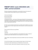 PMHNP ANCC exam 2023/2024 with 100% correct answers