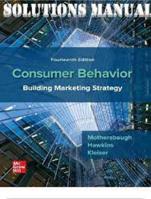 Consumer Behavior Building Marketing Strategy 14th Edition by David Mothersbaugh, D Test Bank