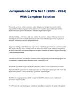 Jurisprudence PTA Set 1 (2023 – 2024) With Complete Solution